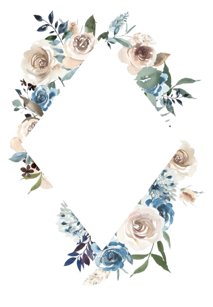 Diamond floral decorative photo frame