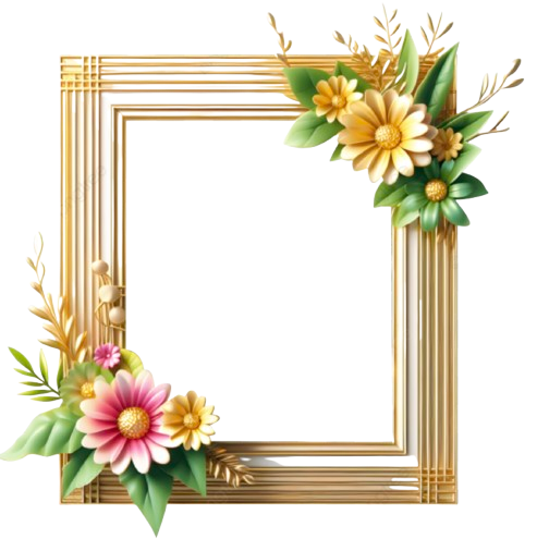Golden bars decorative photo frame