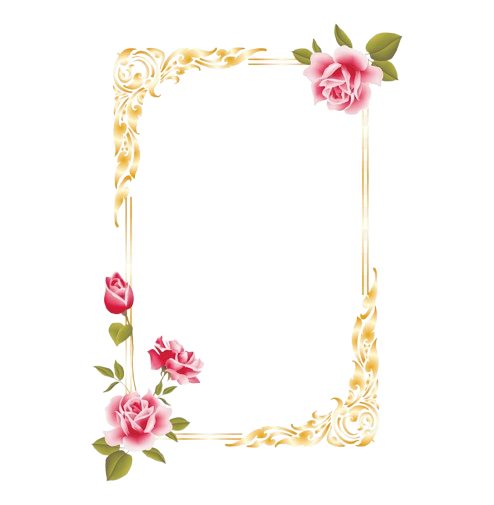 Ornate gold decorative photo frame
