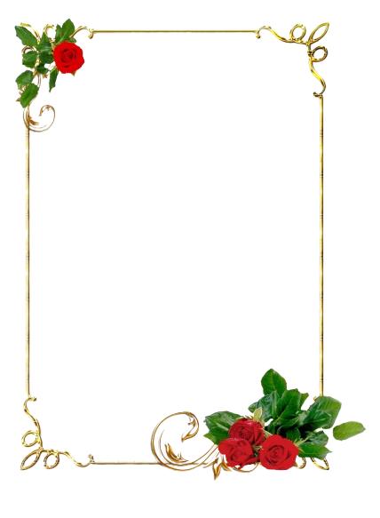 Classic roses decorative photo frame