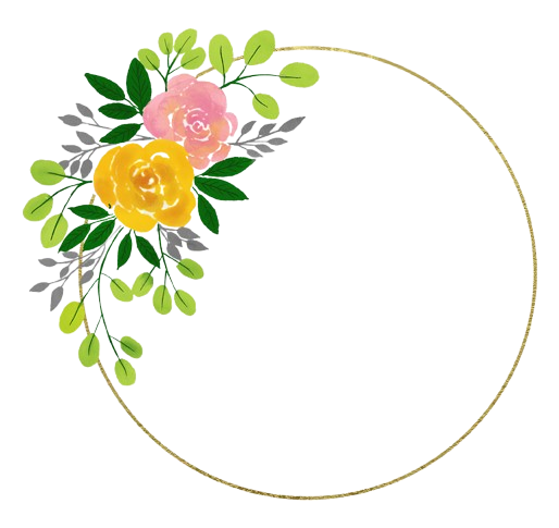 Pastel bloom decorative photo frame