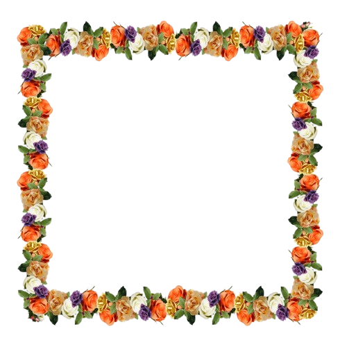 Rose mosaic decorative photo frame
