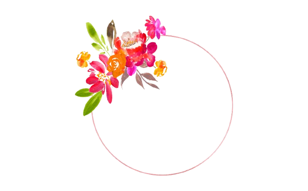 Watercolor ring decorative photo frame
